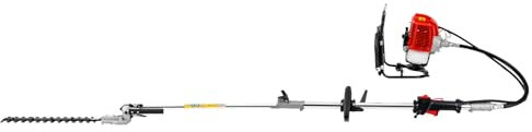 Desbrozadora gasolina podadora 52cc gasolina cortasetos con mango telescópico, 8500 rpm, motor de 2 tiempos, para jardín, agricultura y cuidado de árboles