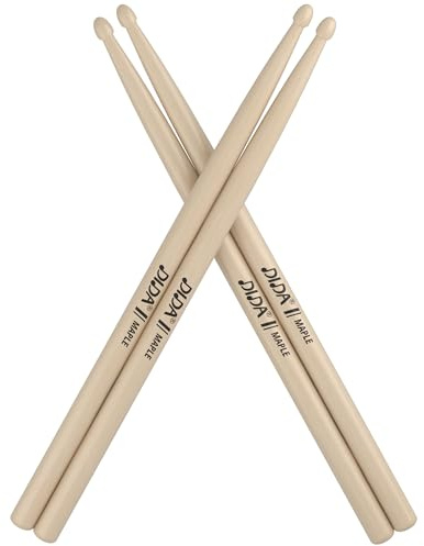 Drumsticks for Kids, 12 inch Maple Wood Drum sticks, Musical Instrument Percussion Accessories, Drumsticks for Student, Beginners (Maple, 2 Pairs)