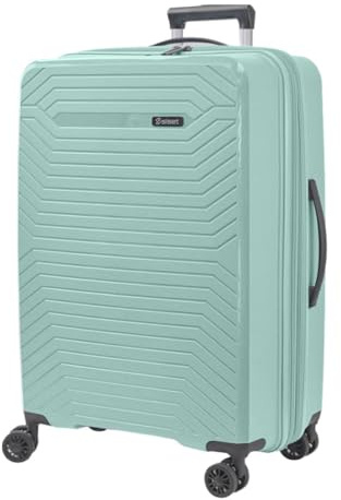 SISET Air Nova - Maleta de Viaje Mediana Expandible (66x45x28/31cm), Fabricada en Polipropileno, 4 Ruedas Dobles Silenciosas y Cerradura Combinación TSA. (Mediana), (80L), (3.8kg), (Menta Pastel).