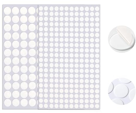 Lotnery 340 Pack Transparent Double Sided Sticky Dot Stickers - Invisible Removable Adhesive Dots for Walls, Photos, Decor (10mm & 20mm, No Residue)