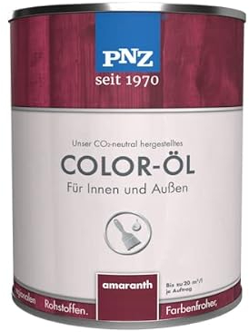 PNZ Color-Öl für Innen und Außen | lösemitttelfreies Farböl | Nachhaltig hergestellt mit regionalen Rohstoffen | für alle Hölzer, auch Bienenhäuser, Gebinde:2.5L, Farbe:eiche dunkel