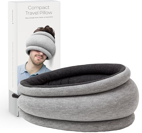 Ostrichpillow Light - Reisekissen & Power-Nap-Kissen - Premium-Komfort & Leichtigkeit, Anpassbar an Ihren Kopf, Klein & Vielseitig, Wende-Design, Leicht zu reinigen