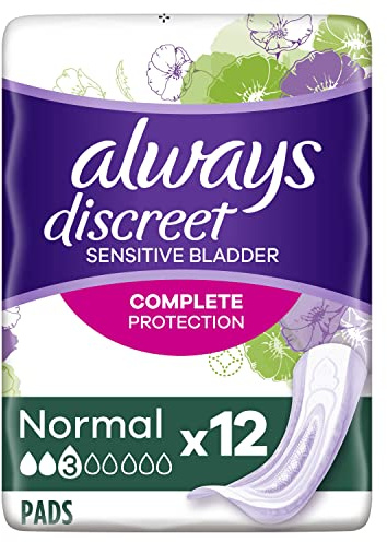 Always Discreet Inkontinenz-Einlagen Normal bei Blasenschwäche 12 Stück