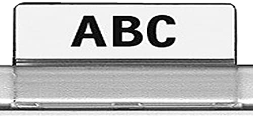 Han 9001 Sichtreiter für Stützplatten, verschiebbar, Hart-PVC, 35 mm breit, 10er Packung, transparent