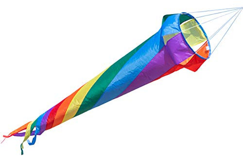 CIM Manche à air - Windturbine 150 Rainbow - résiste aux intempéries - Ø35cm, Longueur : 150cm - INCL. émerillon à roulement à Billes