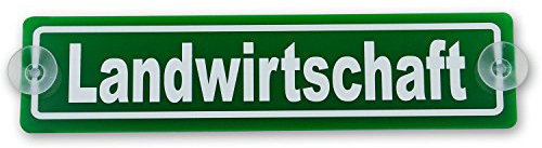 Schilderio Saugnapfschild Schild Landwirtschaft Acrylschild 3mm, ca.20x5 cm für Scheibeninnenbefestigung