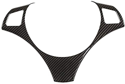Yiwang - Funda para volante de coche de fibra de carbono, ABS, cromo, 1 pieza, accesorios para vehículos