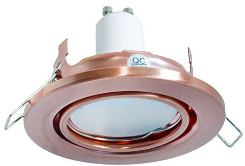 Zeitnet Inc. Foco redondo cobre lámpara techo LED 8 W GU10 empotrable 7 cm luz tienda cocina