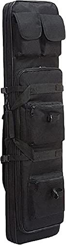 Rifle Bag Case, Futteral Langwaffen Durchgehender Reißverschluss Taktische Gewehrtasche Oxford Stoff Soft Air Rifle Gun Carry Case, Tragbare Waffentasche Zum Angeln Black,120CM