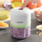 InnovaGoods - Tragbarer Mini-Zerkleinerer, Wiederaufladbar, Kabellos, 250ml, 3x Edelstahlklingen, Vielseitig für Nüsse/Gemüse/Obst, Leicht zu reinigen, Weiß, Mini, PP