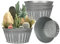 vensovo 10 Inches Silver Metal Rustic Plant Pots - 4 Pcs Large Shallow Galvanized Planters with Drain Hole and Rubber Plug, Rustproof Tin Bucket Succulent Pot Indoor Farmhouse Vintage Style for Decor