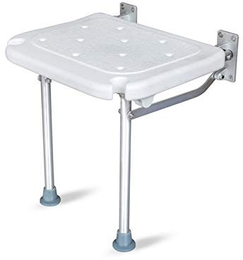 GoodBZ Klappbarer Duschhocker, einklappbarer, einschraubbarer Badewannensitz, an der Wand befestigter Badezimmerstuhl, Hocker, Duschkopf-Trough-Aid-Hocker Qf-Shop (Color : White)