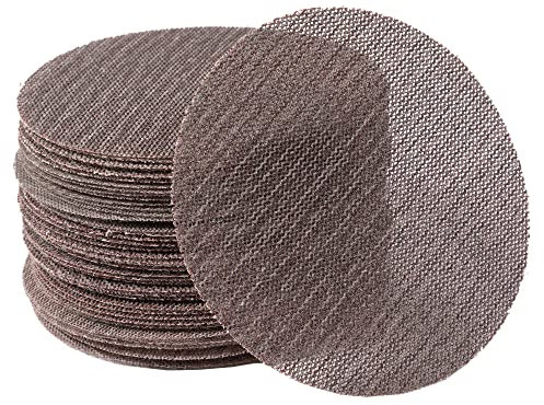 UPWOOD 50PCS 125mm 5 Inch Mesh Sanding Discs 60 Grit Hook & Loop, Dust Free Anti-Blocking Net Sandpaper Sheets for Car Body, Wood, Metal, Plastic, Paint, Adapts to All 125 mm Sander Grinder Polisher