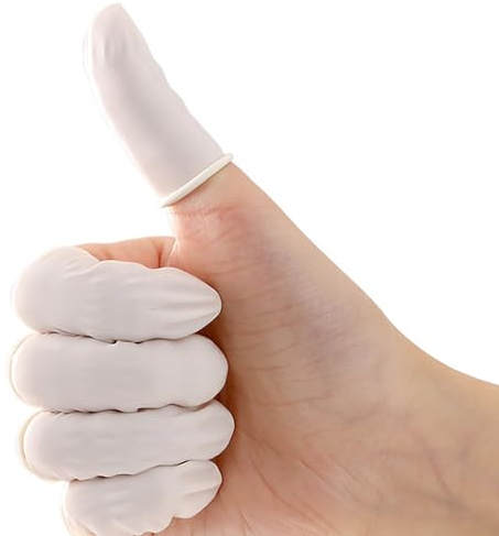 Fingerhandschuhe, Wasserdichte Gummi-Fingerlinge, Verdickter Anti-Rutsch, Tattoo-Make-up-Entfernung