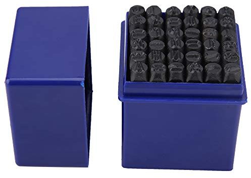 Juego de 36 Piezas de Acero de 6 Mm, Juego de 36 Piezas de Alfabeto, Letra, Número, Sello, Apuesta y Punzón, Herramientas Manuales de Jardín, Kit de Herramientas de Troquelado,