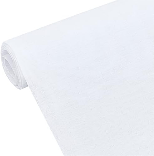 BENECREAT Tissu D'Entoilage Blanc de 100x113.8cm Entoilage Thermocollant Tissé Simple Face Tissu de Doublure en Fer pour Chemisiers et Chemises Accessoires de Couture
