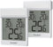 Raddy WT-1 Fenster-Thermometer mit Transparentem LCD, IP44 Wetterfest, Max/Min Datensätze, Batteriebetriebenes Digitalthermometer für Innen & Außen, ideal für Gewächshausfenster, 2er-Set, Weiß