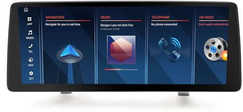 Erisin 12,3 Qualcomm 8GB+128GB Android 14 Radio Coche Bluetooth para BMW Serie 5 E60 E61 (2005-2008) Sistema CCC Estéreo GPS Navegador CarPlay Android Auto Dab+ WiFi 4G DSP Pantalla IPS USB Canbus