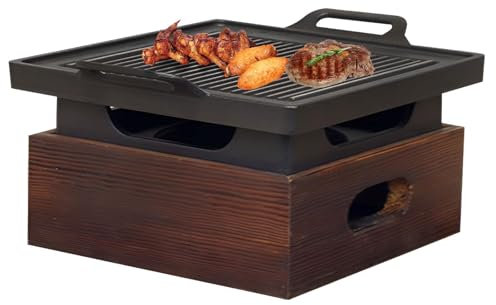 Barbecue portatile – barbecue giapponese a carbone stufa per campeggio all'aperto e picnic, design da tavolo per riunioni di famiglia