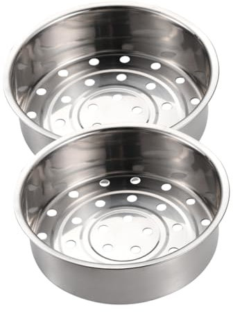 KICHOUSE 2piezas Rejilla Para Cocinar Al Vapor De Acero Inoxidable Para Olla Arrocera Eléctrica Soporte Para Cocinar Al Vapor Verduras Para Cocina Familiar