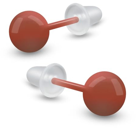 Soul-Cats Keramiska örhängen 6 mm kulpärla – flerfärgad, unisex, med silikonlås, lätt och hudvänlig, 6 mm, Keramik, Ingen ädelsten