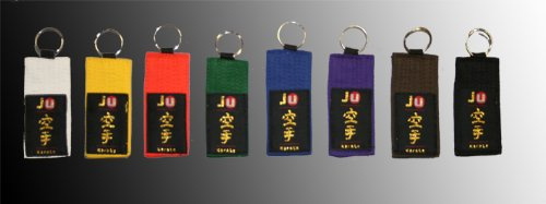 Ju-Sports Schlüsselanhänger Gürtel Karate grün