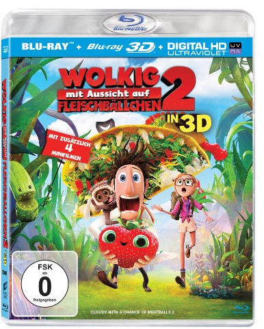 Wolkig mit Aussicht auf Fleischbällchen 2: Blu-ray 3D + 2D