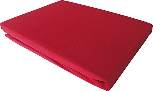 Bettwaesche-mit-Stil Jersey Spannbettlaken in vielen Farben (dunkelrot, 140x200 cm - 160x200 cm)
