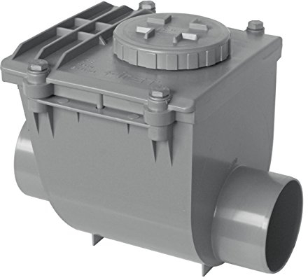 First Plast NRC100G Valvola Antiritorno in PVC ad Incollaggio, Grigio, diametro 100 mm