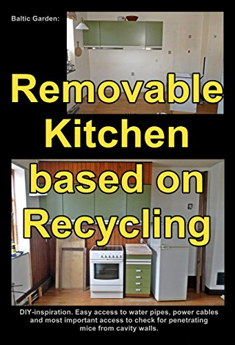 Baltic Garden: Removable Kitchen based on Recycling: DIY-inspiration. Easy access to water pipes, power cables and most important access to check for penetrating mice from cavity walls.