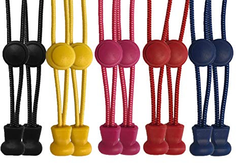 scarlet sport | Schnürsenkel »Premium«, 5 Paar Flex-Schnürsenkel, elastisch, mit Schnellverschluss & Schnellschnürsystem, passend für jeden Schuh, perfekter Halt, Menge: 10 Stück je 120 cm