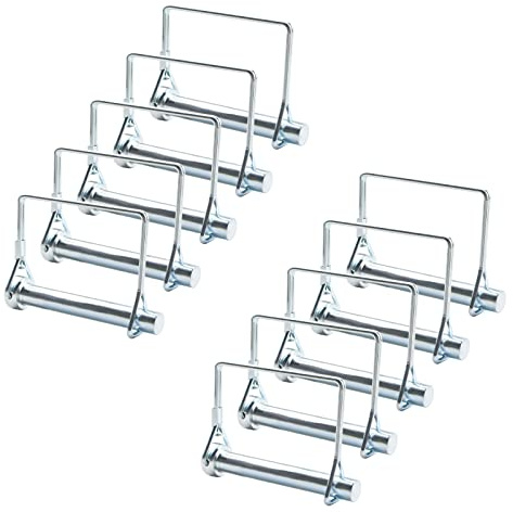 INCREWAY Perno di bloccaggio con filo, 10 pezzi, 10 mm, in acciaio al carbonio, perno di bloccaggio quadrato, per pista, fattoria, prato (10 x 70 mm)