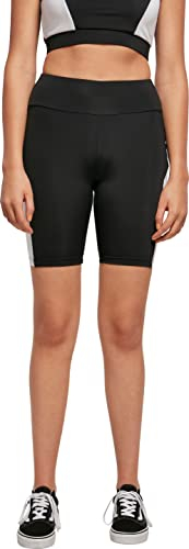 Urban Classics Damen Radlerhose Ladies Color Block Cycle Shorts, Farbe Black/White, Größe M