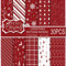 MIAHART 30 Blatt Frohe Weihnachten Musterpapier Set A4 Größe 10 Designs Festival Dekoratives Bastelpapier doppelseitig für Kartenherstellung Sammelalbum, Rot und Weiß