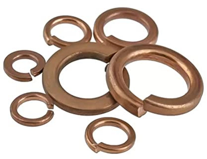 FEEIMOL Rondelle Élastique en Laiton Rondelles à Ressort M8, Rondelle de Verrouillage Fendue (12 Pièces)