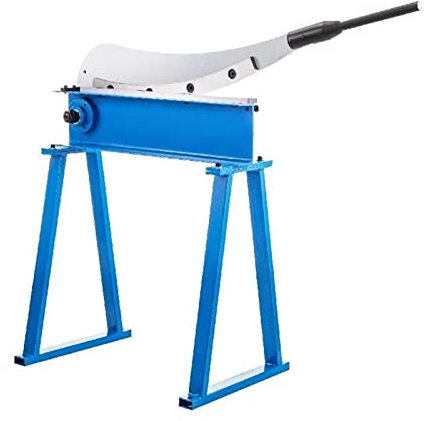 YZACK Guillotina de Palanca de HS-800, Cortador de cizalla Manual con Soporte Resistente de 800mm for Cortar Placa de Metal de Calibre 16 con Hoja Curva