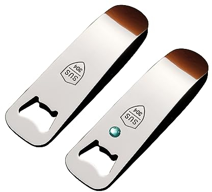 Lot de 2 décapsuleurs plats en acier inoxydable