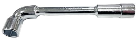 GOLDTOOLS Chiave per tubo sbocco 19 mm, 6 pezzi x 6 pezzi, testa a gomito a 90 °, fresato in acciaio al cromo vanadio (19 mm)
