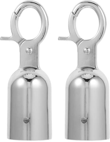 Garneck Set di 2 tappi terminali per corda, 30 mm, con anello, in acciaio inox, per corda di, fune e cavo per guardrail, ideali per il collegamento e la limitazione di cordini e corde