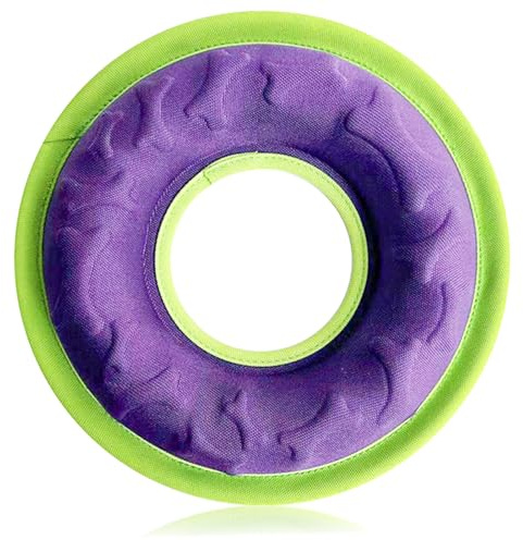 HeiPen Dog Frisbee Toy-Watherproof Floating Disc for Aquatic Play & Convertible Temporary Dog Bowl, Durable Nylon Fetch Toy for Easy Catch,Outdoor Training and Feeding (Purple)