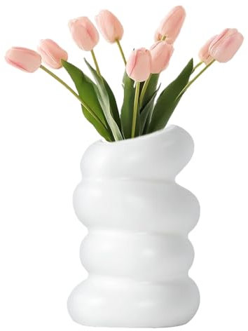 Flower Vase Plastic Spiral Vases Modern Minimalist Vase Small Bud Vases Flower Arrangement Decoration for Home Wedding Table Office