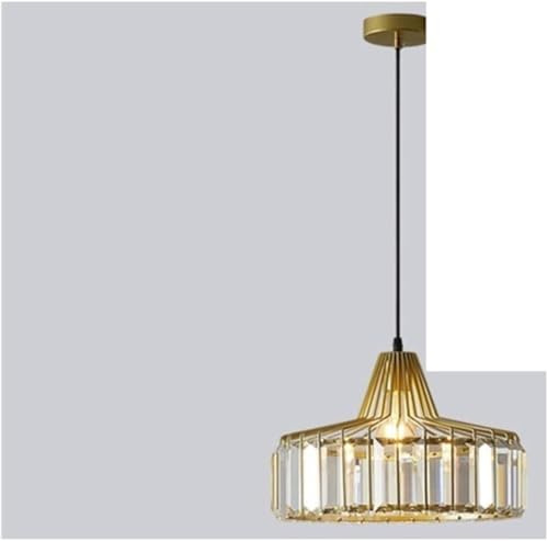 Genérico Candelabros de cristal Candelabros de cristal LED Lámpara colgante de sala de estar negra dorada E27 Luminaria de suspensión Lámpara decorativa, Araña de luces