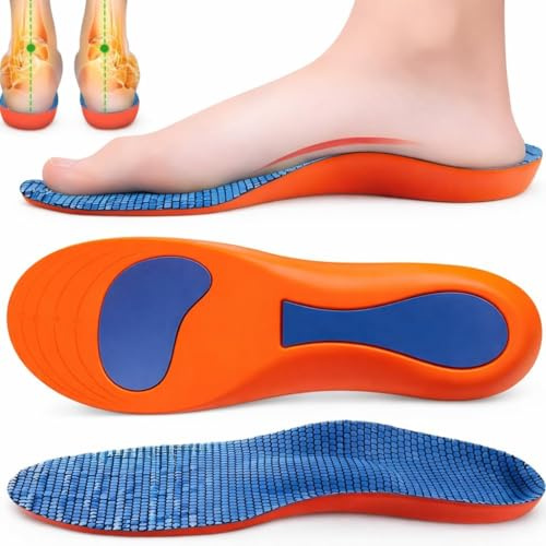 Plantar Fasciitis Heavy Duty Orthotic Support Insoles - 220+ LBS Arch Support,Relieve Flat Feet,Heel Pain,Overpronation,Shock Absorbing and Breathable Insoles,Orthopedic Insole (Extra Large (47-48))