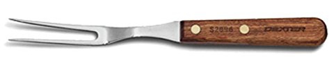 Dexter-Russell 10½” Carving Fork – SYNCHKG017655, High-Carbon Steel Tines, Rosewood Handle with Brass Rivets, Precision Ground, Made in USA