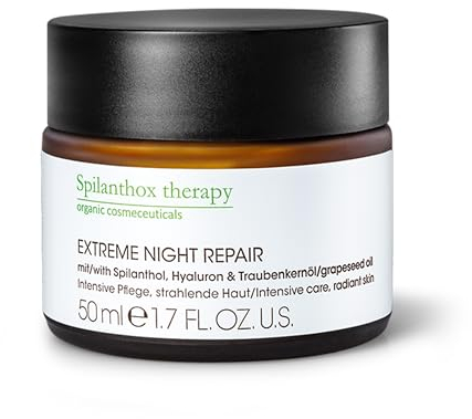 Spilanthox therapy - Extreme Night Repair - Gesichtscreme zur Faltenreduktion - intensive Anti-Aging Gesichtspflege über Nacht - Spilanthol, Hyaluronsäure & Zink - vegane Naturkosmetik - 50ml
