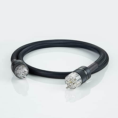 Pailvens HiFi strömkabel 3-polig, High End strömkabel med skärmfläkt, 1 m