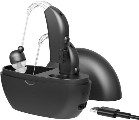 MEDca Premium Appareil sonore Personnel, autonomie de la Batterie Rechargeable Toute la journée Léger derrière l'oreille BTE Sound Sport et l'extérieur