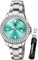 OLEVS Damenuhr Diamant Analoge Armbanduhr mit Kleines Azurblau Gesicht Silber Edelstahlband wasserdichte Frauen Uhr Geschenk Sale Marken
