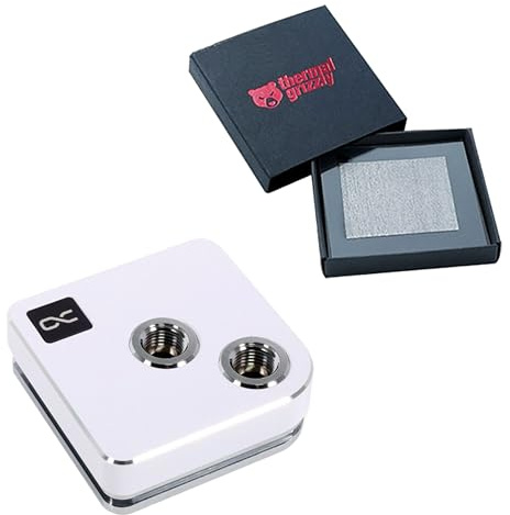 Alphacool Core 1 CPU Water Block with Thermal Grizzly KryoSheet (38x38mm) for Intel LGA 1700 CPU Bundle, White