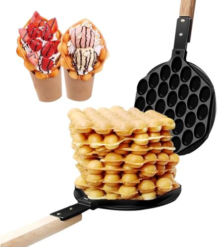 Molde Para Hacer Gofres Con Burbujas, Antiadherente, Doble Cara, Para Desayuno, Almuerzo, Hogar, Cafetería, Restaurante, Pastelería, Portátil, Camping, Desayuno